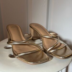 A New Day Rose Gold Mule Heels